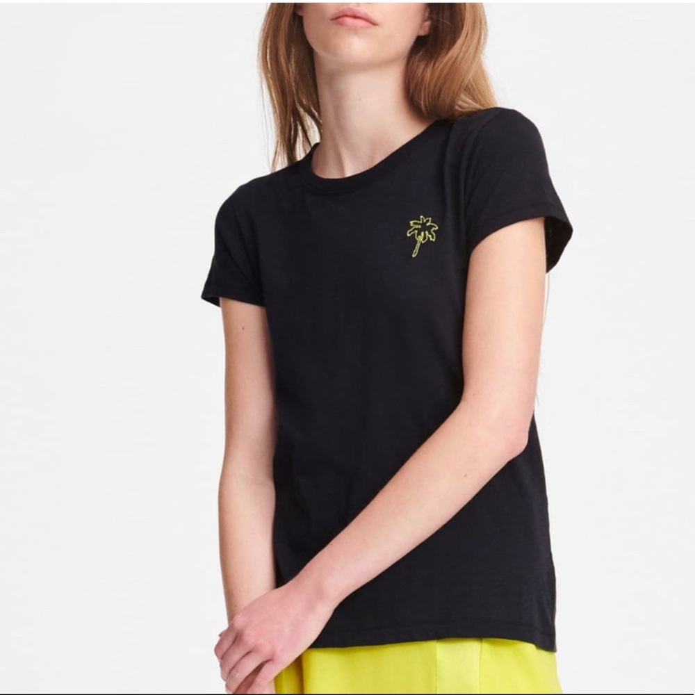 Rag & Bone Palm Tree 🌴 embroidered Tee XS